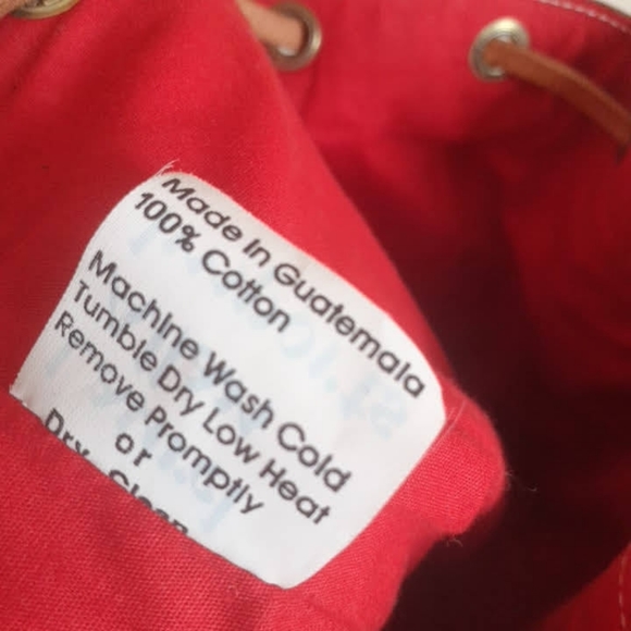 Tough tweed Leather boho bucket bag - Picture 9 of 12